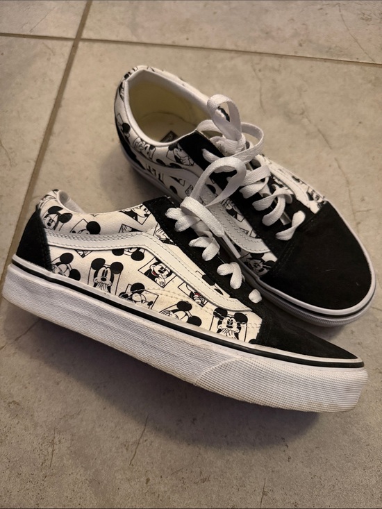 Vans Shoes - Vans Black & White Mickey Mouse Old Skool Sneakers
